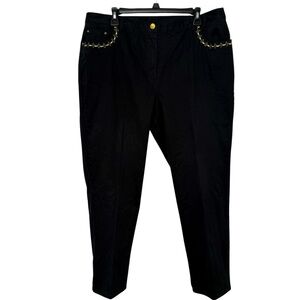 Ruby Rd. Women's Jeans, Stud Jeweled Accent Front Pockets, Slim Stretch, Black